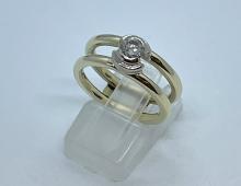 open ring met diamant