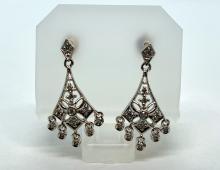 Oorbellen wit goud diamant