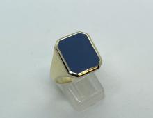 Ring blauwe steen