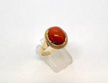 Ring oranje steen Ring oranje steen