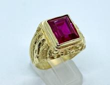 ring roze steen