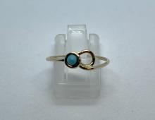 Ring met turquoise steentje