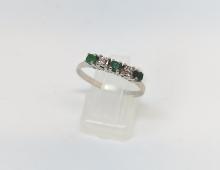 ring groen met diamant